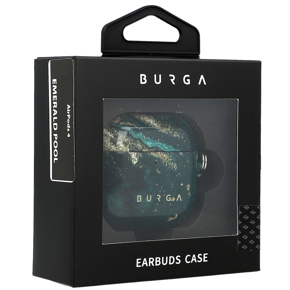 Ekskluzywne etui Burga Emerald Pool do AirPods 4, wielokolorowy morski